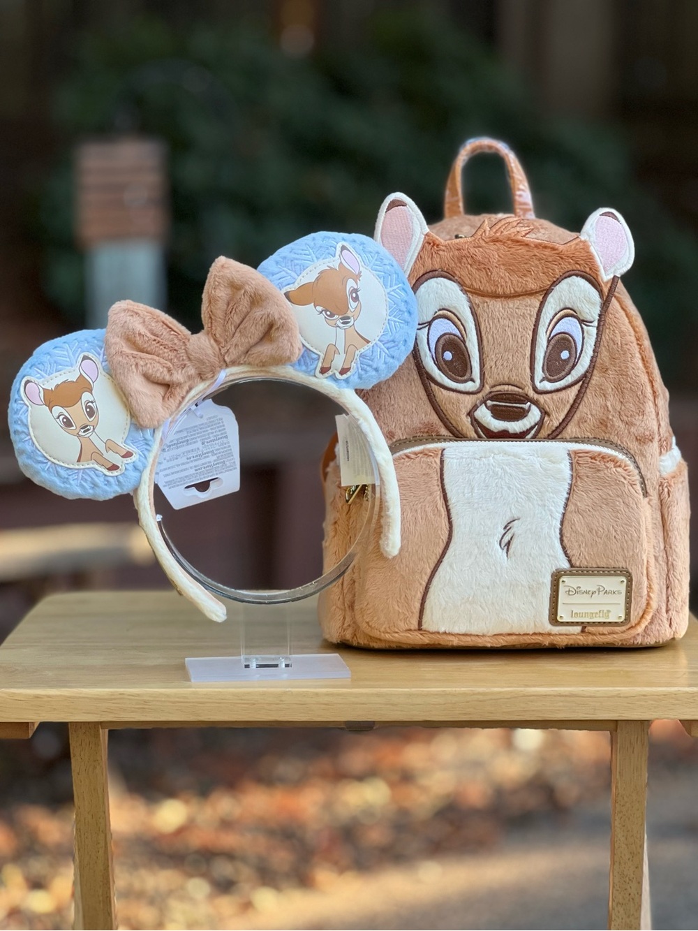 Loungefly Disney Bambi Pastel Mini Backpack and Ears Set NWT